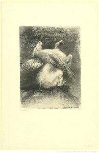 Redon - L'aile impuissante n'éleva point la bête en ces noirs espaces, btv1b69510046