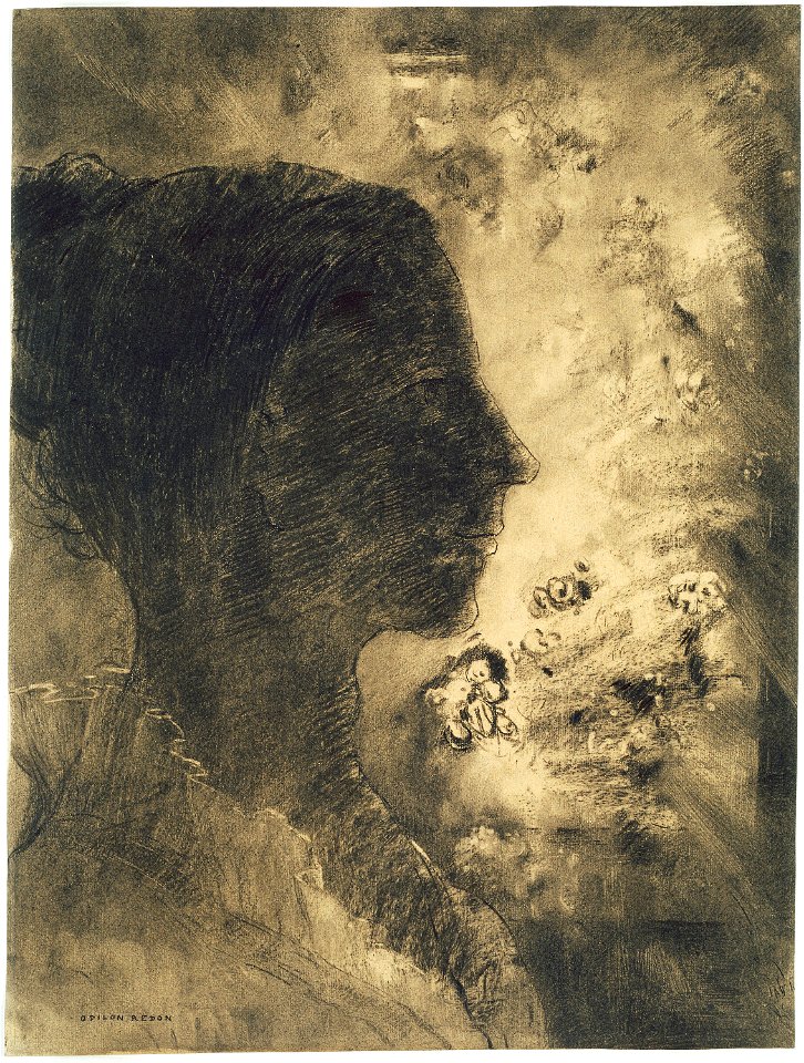 Redon - Profile of Shadow, c. 1895