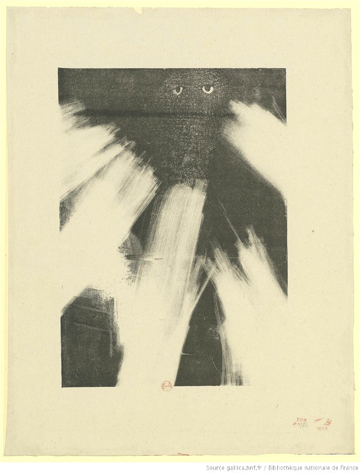 Redon - Je vis dessus le contour vaporeux d'une forme humaine, btv1b6951139r