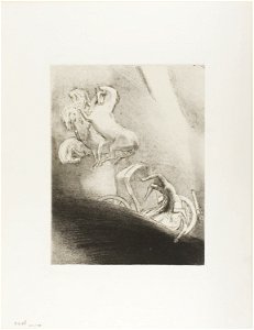 Redon - He Falls Head Foremost Into the Abyss, plate 17 of 24, 1920.1778