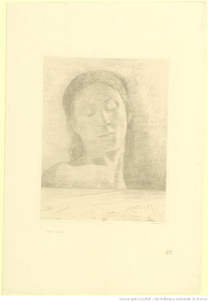 Redon - YEUX CLOS, btv1b6951071m