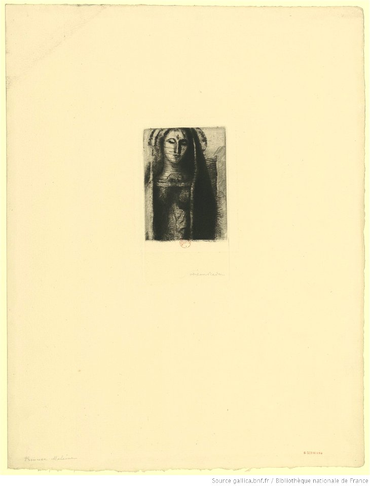 Redon - Princesse Maleine (La petite madone) (1er et unique état), btv1b6950960m