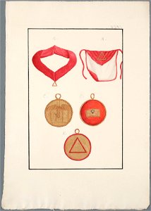 Regalia Vrijmetselarij, Rit Ecossais, Planche XXV, objectnr A 16136
