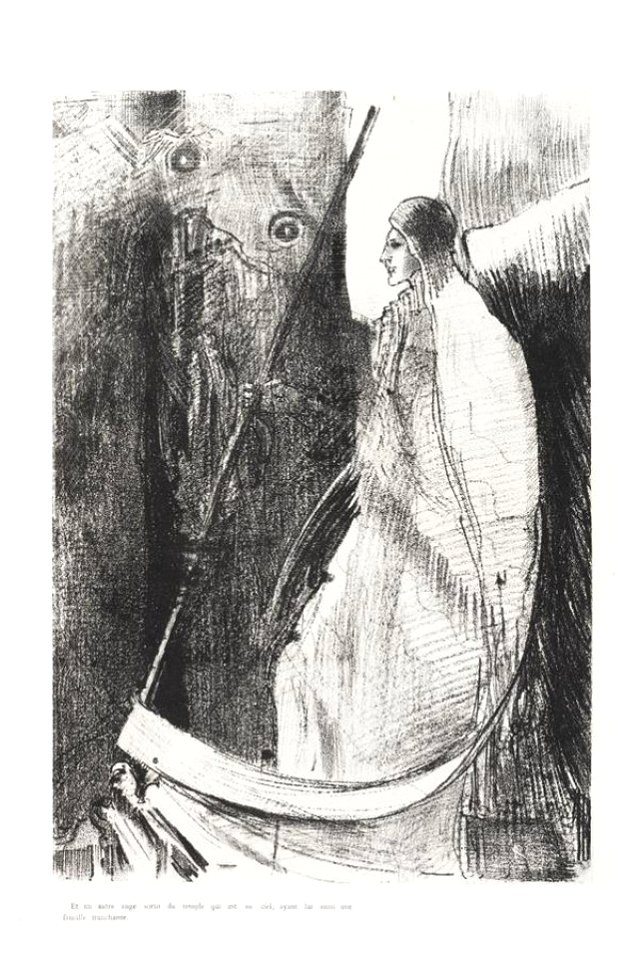 Redon - Et un autre ange sortit du temple qui est au ciel, ayant lui aussi une faucile tranchante, 0485489