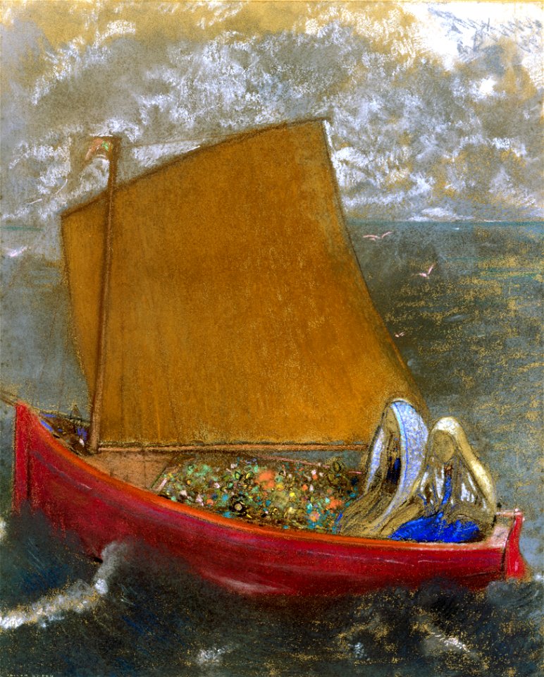 Redon, Odilon - La Voile jaune (The Yellow Sail) - Google Art Project