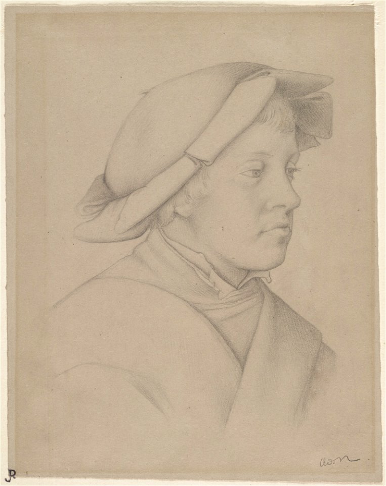 Redon - Portrait of a Young Man (after Holbein) c. 1866
