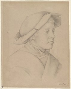 Redon - Portrait of a Young Man (after Holbein) c. 1866