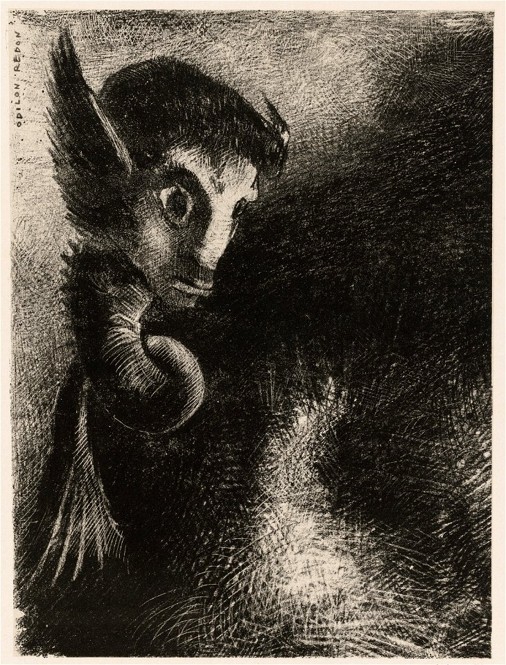 Redon - The Chimera Gazed at all Things with Fear, from Night, 1920.1603