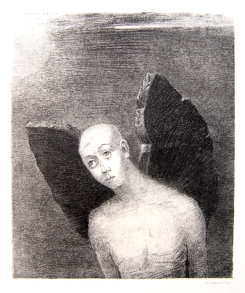 Redon - L'ange perdu ouvrit alors des ailes noires, 1888,0619.166