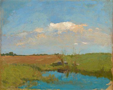 Redon - Pond in les Landes, ca. 1880