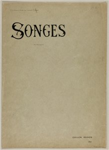 Redon - Portfolio Cover for Songes (Dreams), 1920.1677b