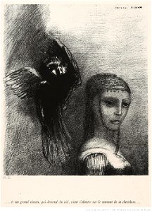 Redon - Tentation de Saint-Antoine. Texte de Gustave Flaubert. Pl. III, btv1b10052671h