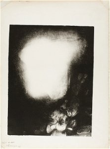 Redon - Head of Woman With Corsage of Flowers, 1920.1857