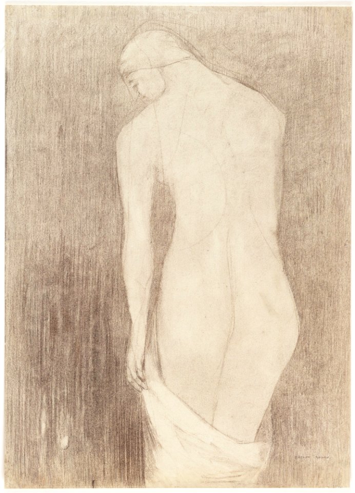 Redon - Nude Woman Seen from Behind (after 1895)