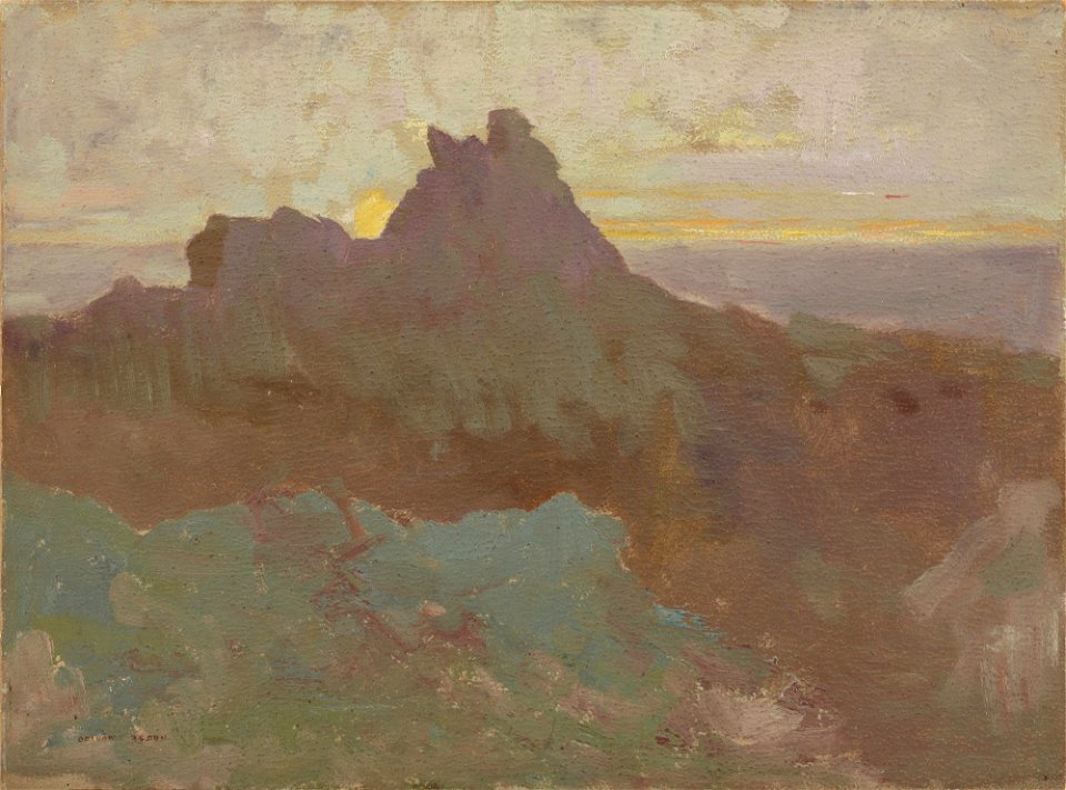 Redon - Rocky Peak c. 1875