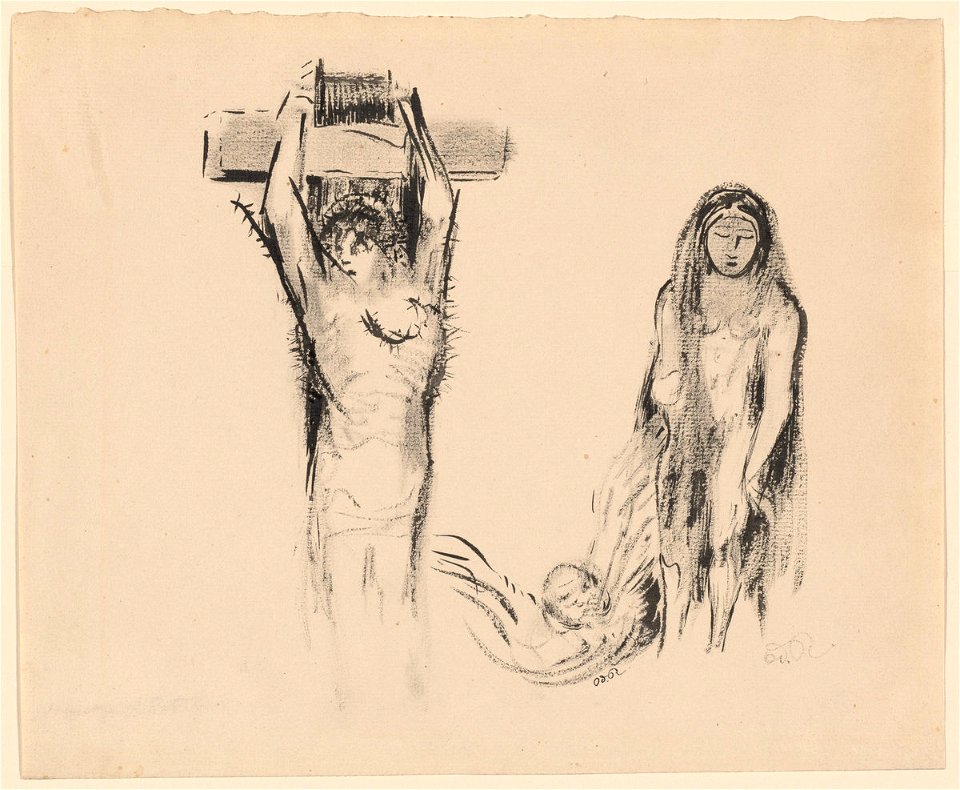 Redon - Saint Anthony and the Two Temptresses (Saint Antoine et deux Tentatrices), 1896-1900