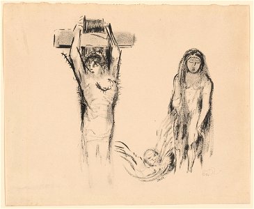 Redon - Saint Anthony and the Two Temptresses (Saint Antoine et deux Tentatrices), 1896-1900