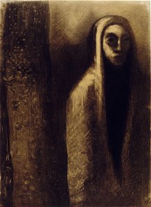 Redon - Prophète, c. 1885. Free illustration for personal and commercial use.