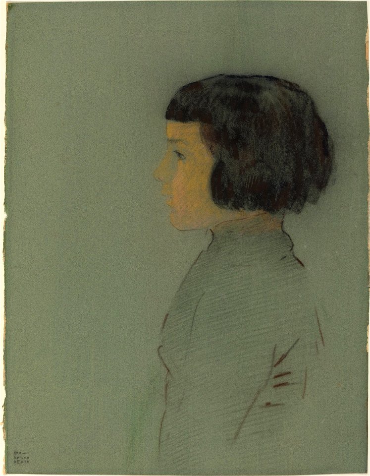 Redon - Young Woman in Profile, 1910