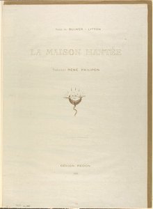 Redon - Title plate for La Maison Hantée, 1920.1803