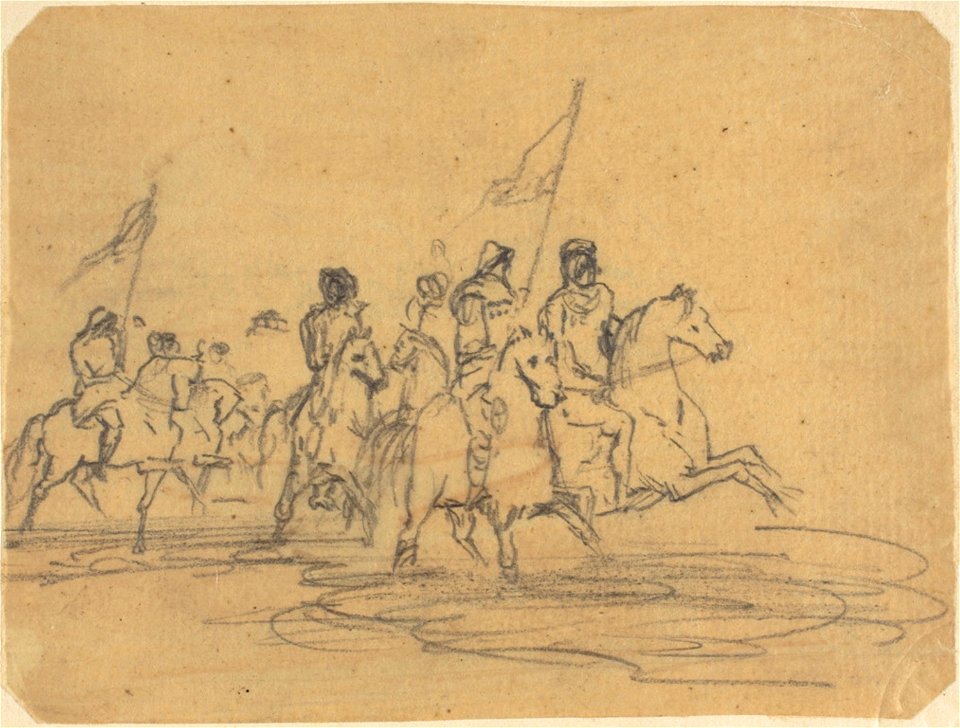 Redon - Sketch for Redon’s first etching, The Ford (M. 2), 1865