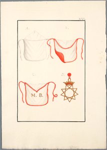 Regalia Vrijmetselarij, Rit Ecossais, Planche XVI, objectnr A 16127
