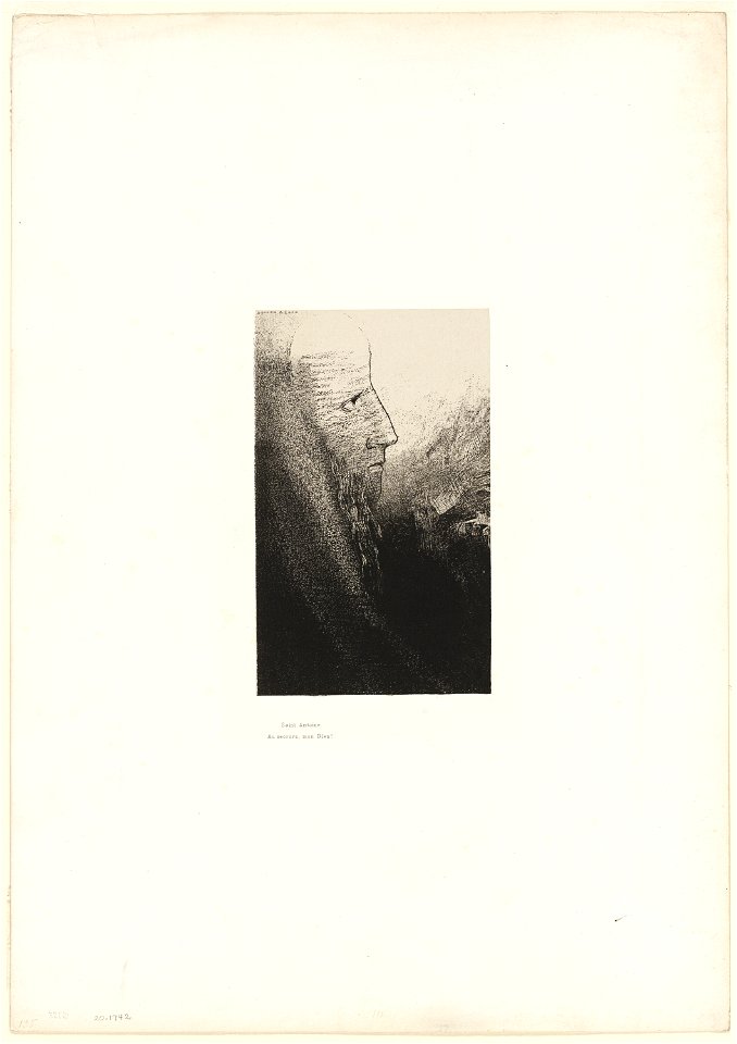 Redon - St. Anthony Help me, O my God!, plate 2 of 24, 1920.1742