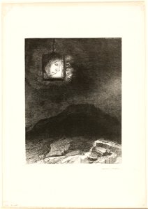 Redon - Precarious Glimmering, a Head Suspended from Infinity, plate 3 of 6, 1920.1684