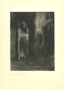 Redon - L'homme fut solitaire dans un PAYSAGE DE NUIT, btv1b69510209