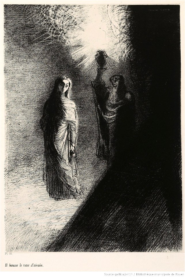 Redon - Tentation de Saint-Antoine. Texte de Gustave Flaubert. Pl. IV, btv1b10050898j