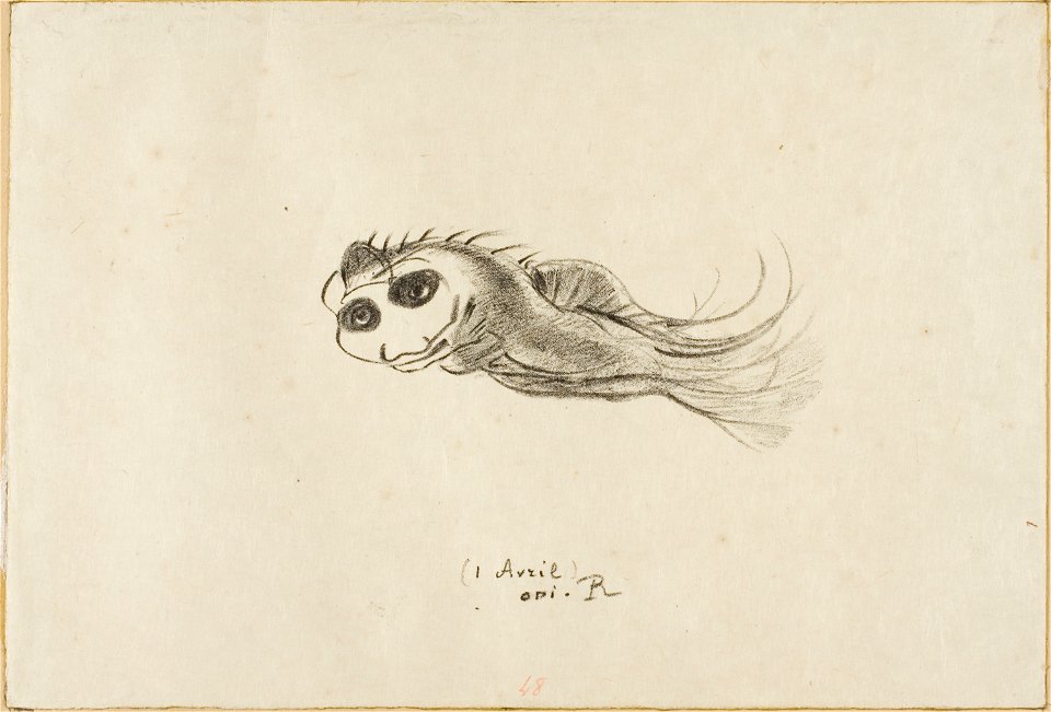 Redon - Menu of a Dinner for French Lithographers, April 1, 1887, 1920.1615