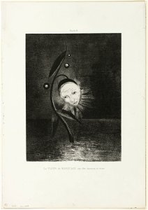 Redon - The Marsh Flower, a Sad Human Head, plate 2 of 6, 1920.1588