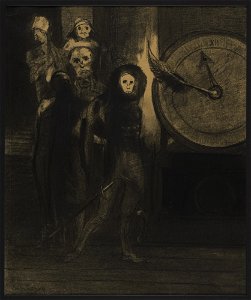 Redon - The Masque of the Red Death (Le Masque de la mort rouge) 1883