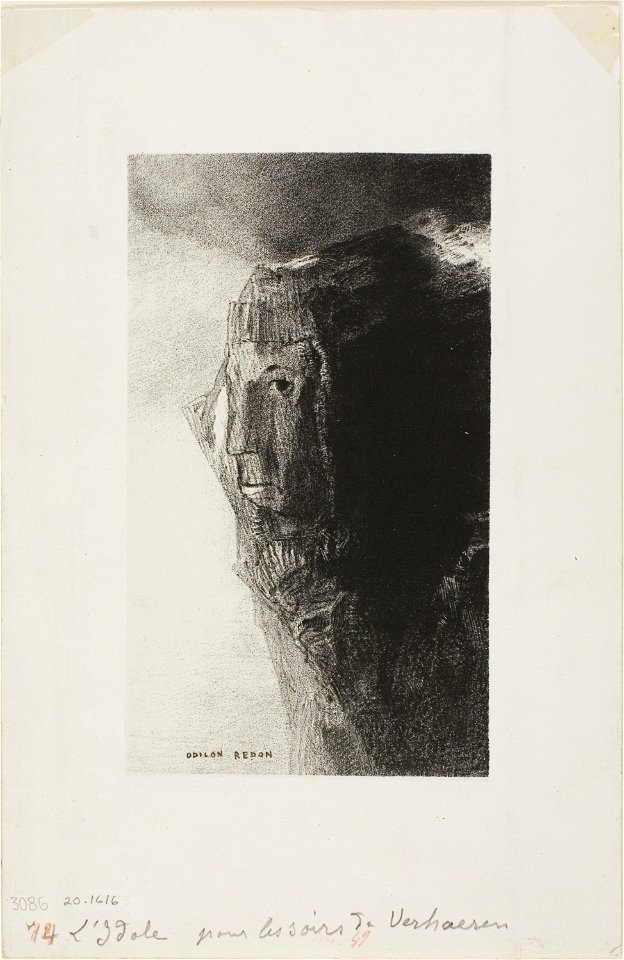 Redon - The Idol, frontispiece from Emile Verhaeren’s Les Soirs, 1920.1616