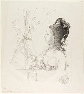 Redon - Untitled Trial Lithograph, 1920.1849