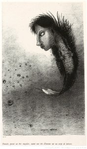 Redon - Tentation de Saint-Antoine. Texte de Gustave Flaubert. Pl. V, btv1b100508990