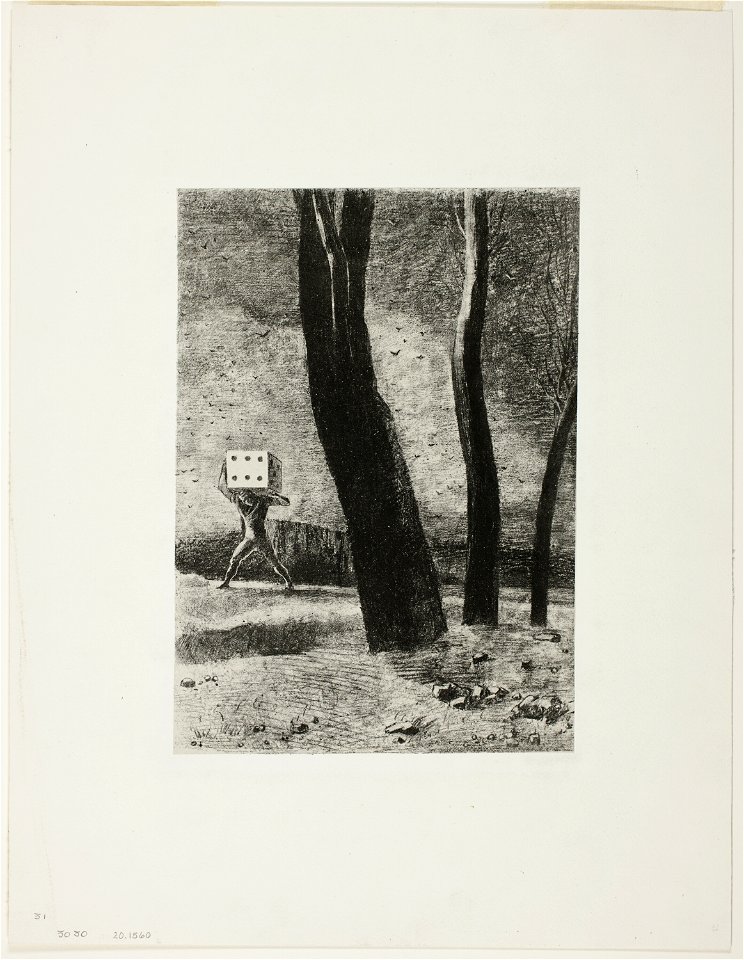 Redon - The Gambler, plate five from In Dreams, 1920.1560