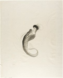Redon - Untitled Trial Lithograph, 1920.1854. Free illustration for personal and commercial use.