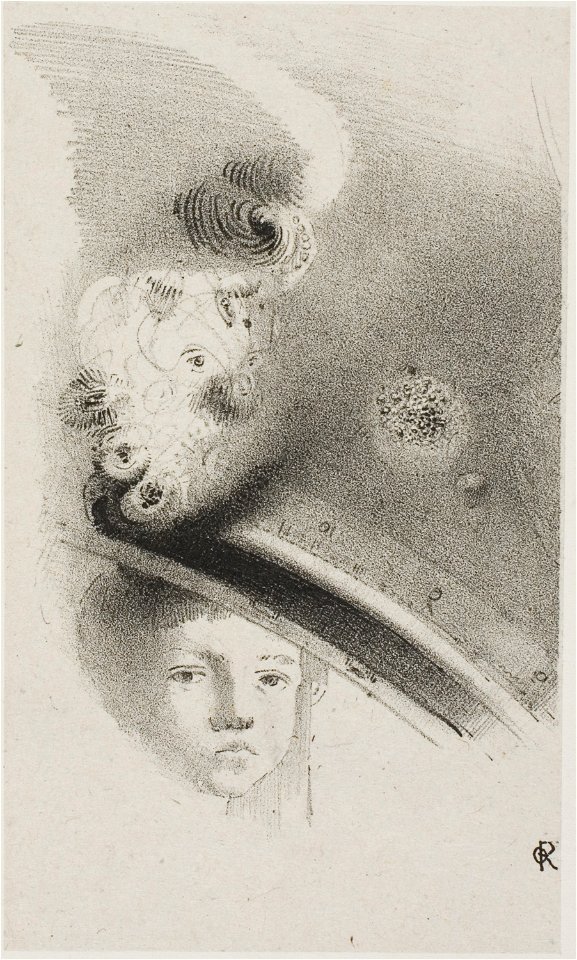 Redon - Untitled Trial Lithograph, 1920.1851