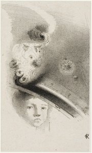 Redon - Untitled Trial Lithograph, 1920.1851. Free illustration for personal and commercial use.