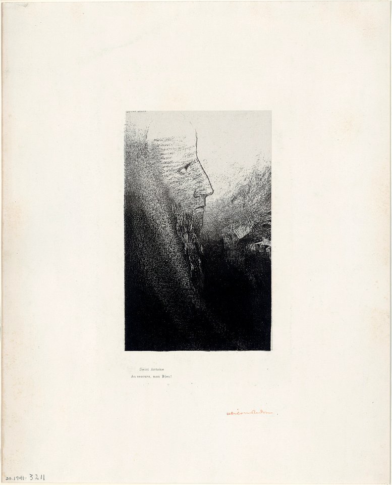 Redon - Saint Anthony Help Me, O My God!, plate 2 of 24, 1920.1741