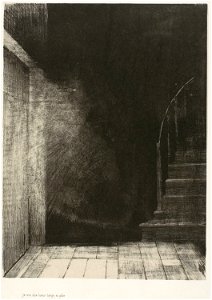 Redon - We Both Saw a Large Pale Light, plate 2 of 6, 1920.1806. Free illustration for personal and commercial use.