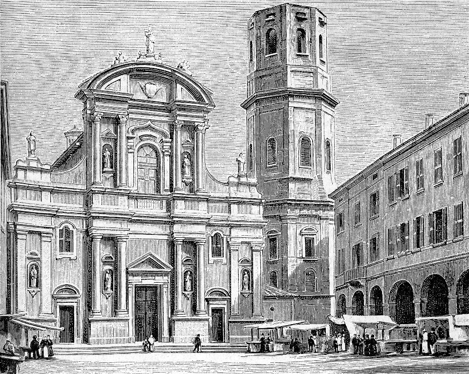 Reggio Emilia – Chiesa di san Prospero e Torre omonima (xilografia)