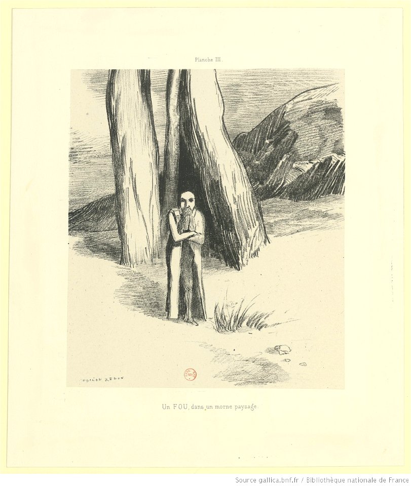 Redon - Un FOU dans un morne paysage, btv1b6951010x