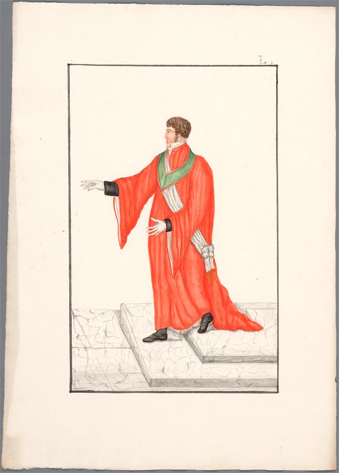 Regalia Vrijmetselarij, Rit Ecossais, Planche L, objectnr A 16160