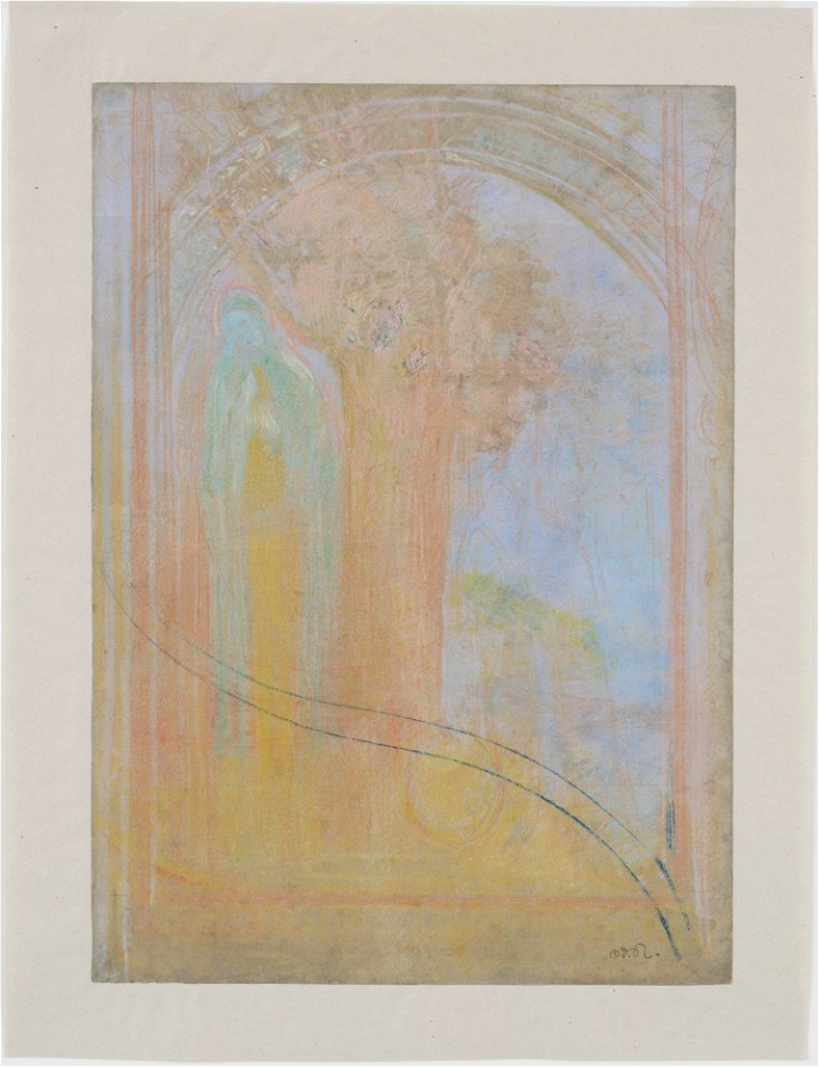 Redon - Virgin under the Arch (c. 1902)