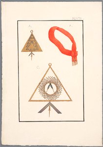 Regalia Vrijmetselarij, Rit Ecossais, Planche XLVIII, objectnr A 16158
