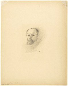 Redon - Self-Portrait, 1920.1876. Free illustration for personal and commercial use.