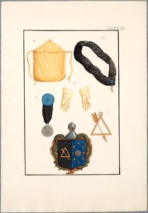 Regalia Vrijmetselarij, Rit Ecossais, Planche XXXVIII, objectnr A 16148