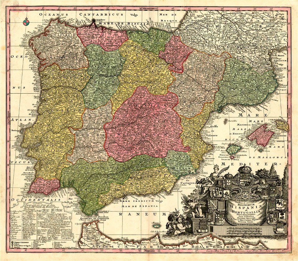 Regnorum Hispaniae et Portugalliae Mappa Geographica